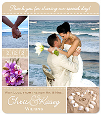 Wedding Thank You Magnet - Circle Date